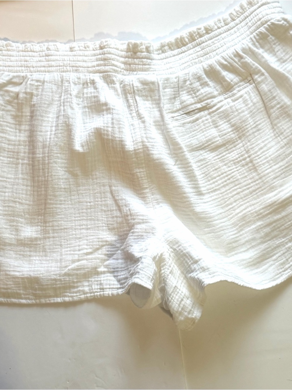 Aerie Gauzy High Waisted Shorts White XXL NWT" - Picture 2 of 11